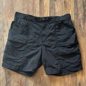 Eddie Bauer Black Ripstop Tech Shorts Large